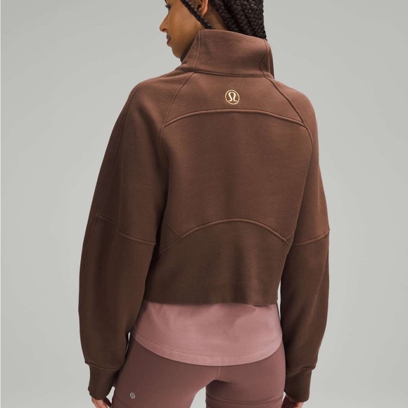Lululemon Scuba Oversized Funnel Neck Half Zip Java - Picture 4 of 13